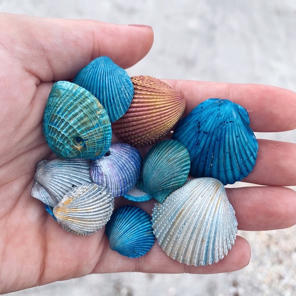🐳 3/$25 Exotic Clearwater Painted Shell Necklace - Picture 4 of 6
